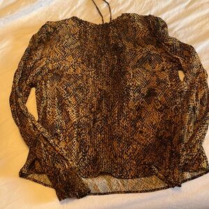 Zara animal print blouse